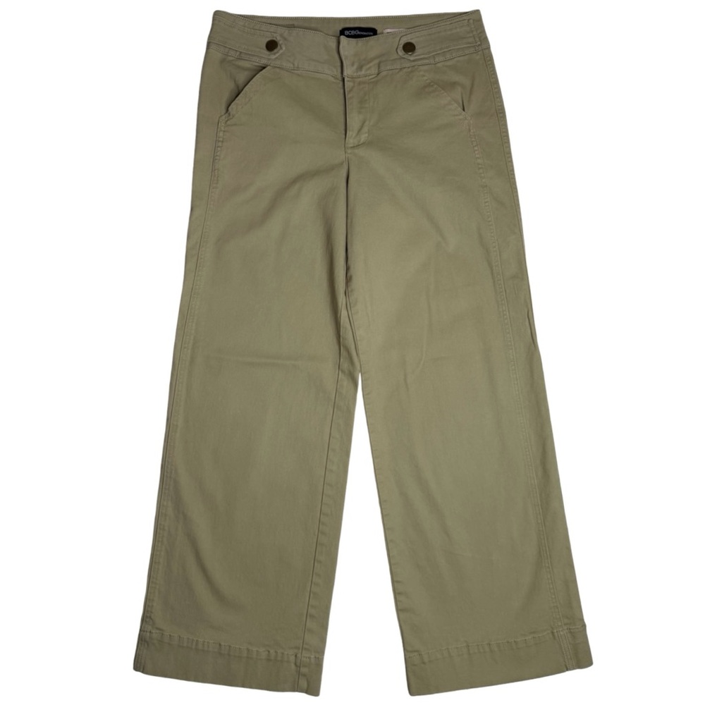 BCBGeneration‎ Mid Rise Wide Leg Trouser Pants Slate Green Women's Sz 9/29